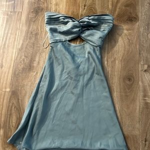 Princess Polly Green Silk Dress